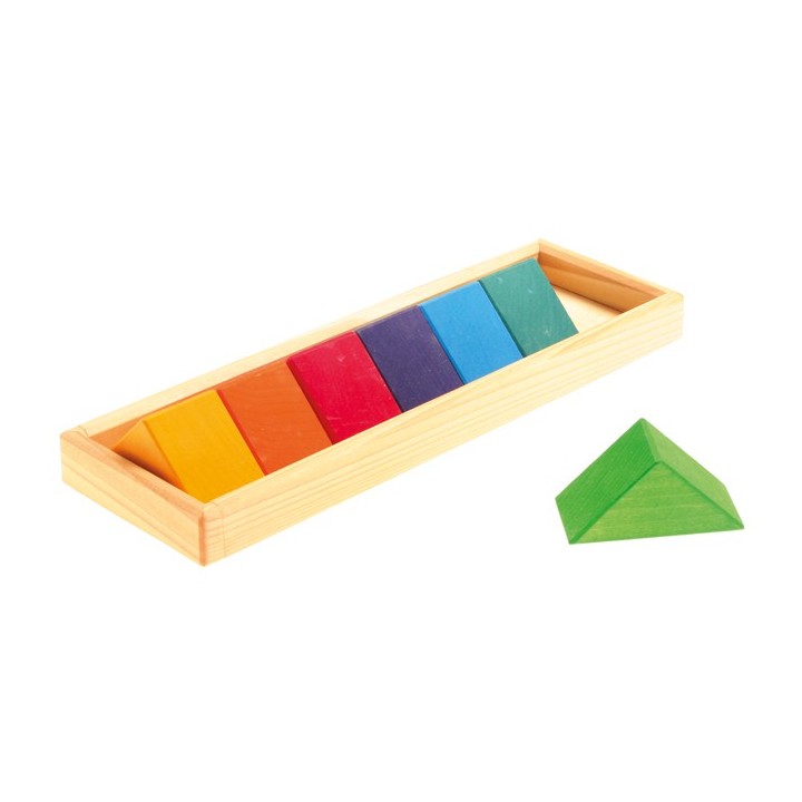 Set de construcción de madera formas geometricas