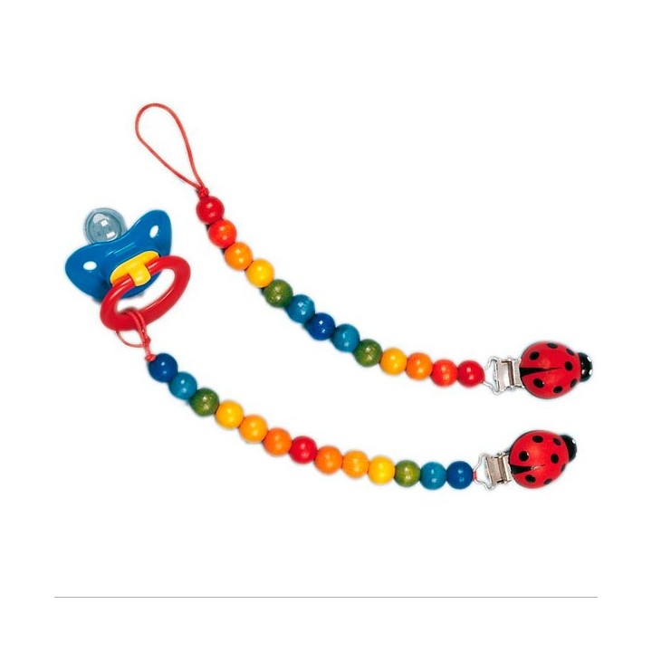 Cadena para chupete - arco iris.