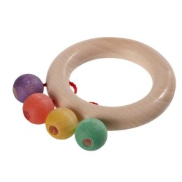 Sonajero de madera natural con tintes vegetales