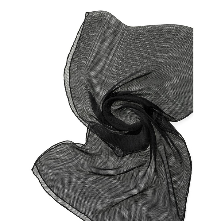 Chal de seda Tissu de gasa - negro.