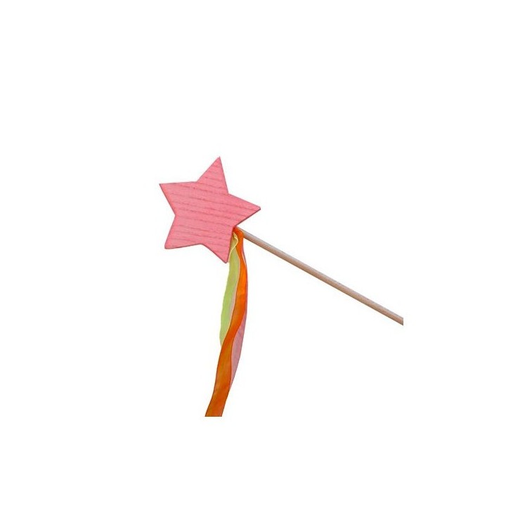 Varita mágica de madera rosa.