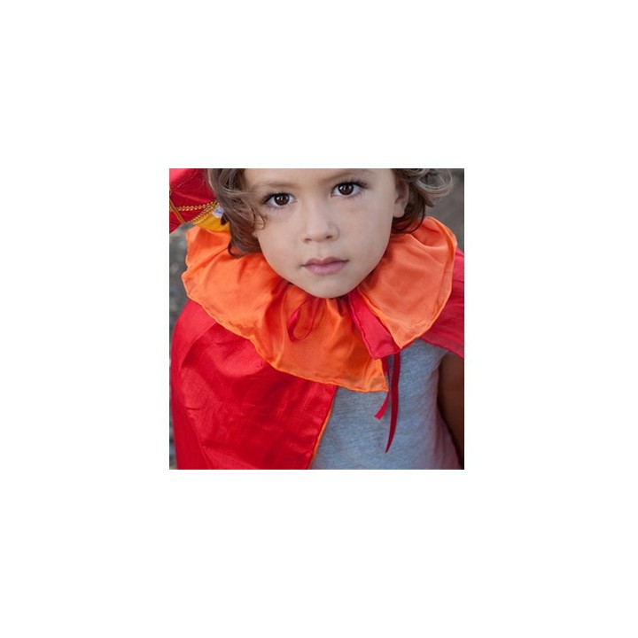 Capa de seda reversible Naranja/Amarilla