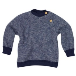 Jersey de lana orgánica merino - azul