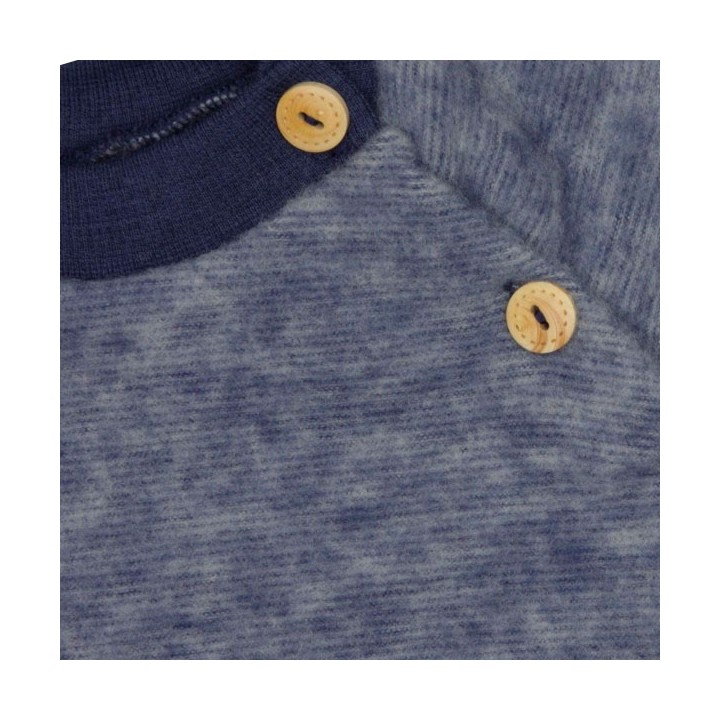 Jersey de lana orgánica merino - azul