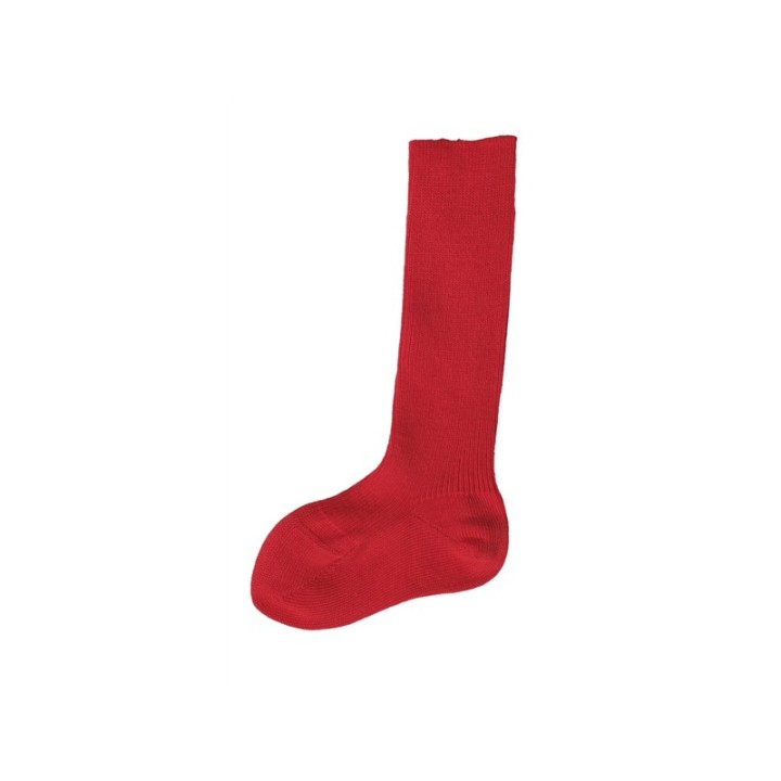 Calcetines altos de algodón orgánico - rojo