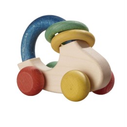 Sonajero de madera natural con tintes vegetales