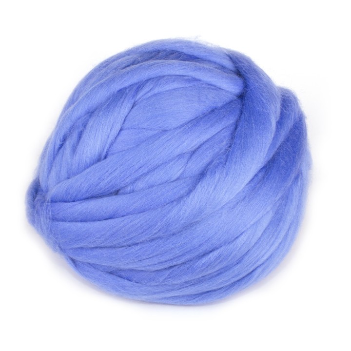 Lana cardada en cinta - azul claro