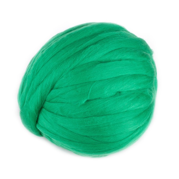 Lana cardada en cinta - verde pradera