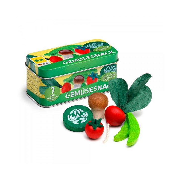 Caja de verduras de madera