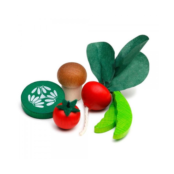 Caja de verduras de madera