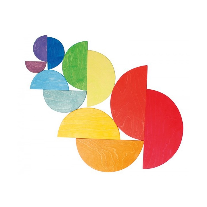 Semicírculos Arco Iris de madera