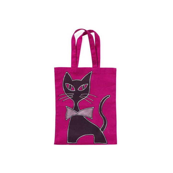 Bolsa de algodón pequeña con asas rojo
