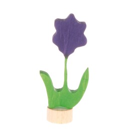 Figura de madera flor morada