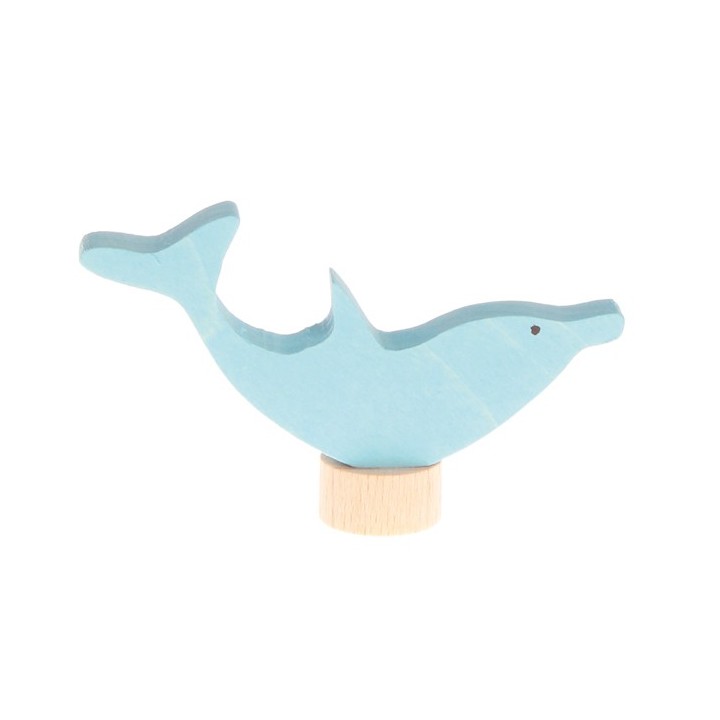 Figura de madera delfín