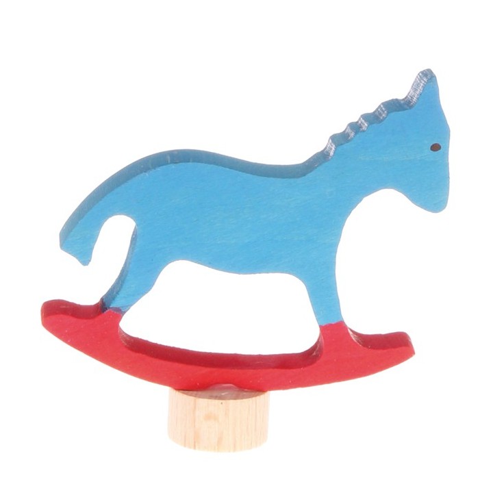 Figura de madera caballito balancin