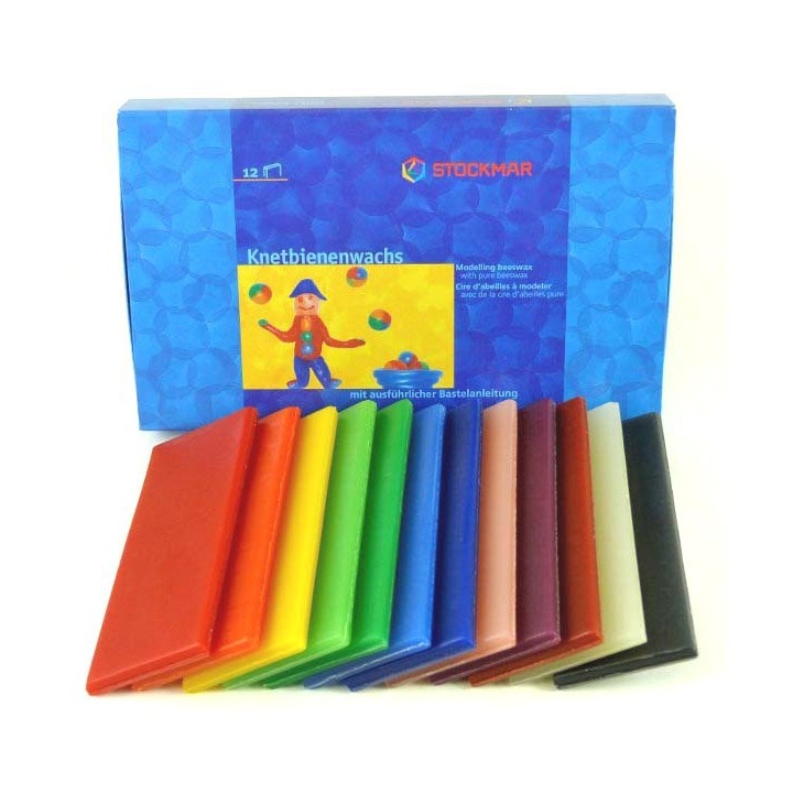 Cera de abeja para modelar 12 colores stockmar