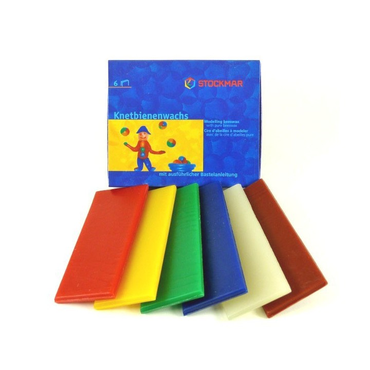 Cera de abeja para modelar - surtido 6 colores Stockmar