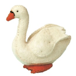 Cisne de fieltro grande.
