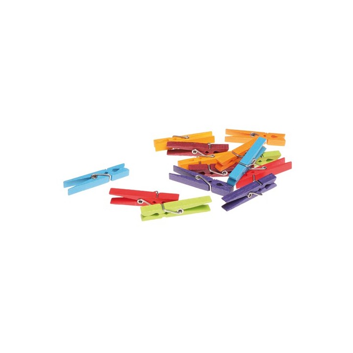 Pinzas de madera Arco Iris 14 unidades
