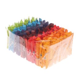 Pinzas de madera Arco Iris 126 unidades