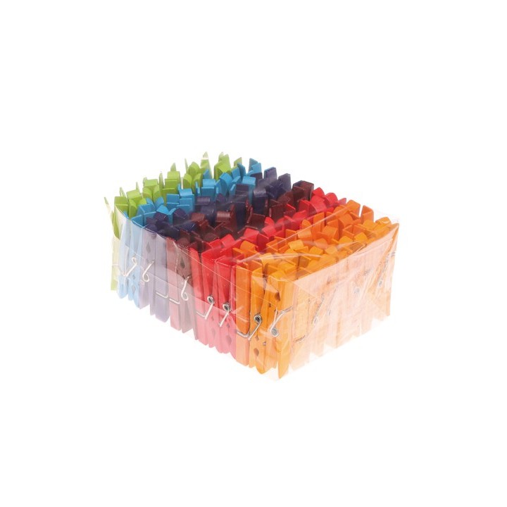 Pinzas de madera Arco Iris 126 unidades