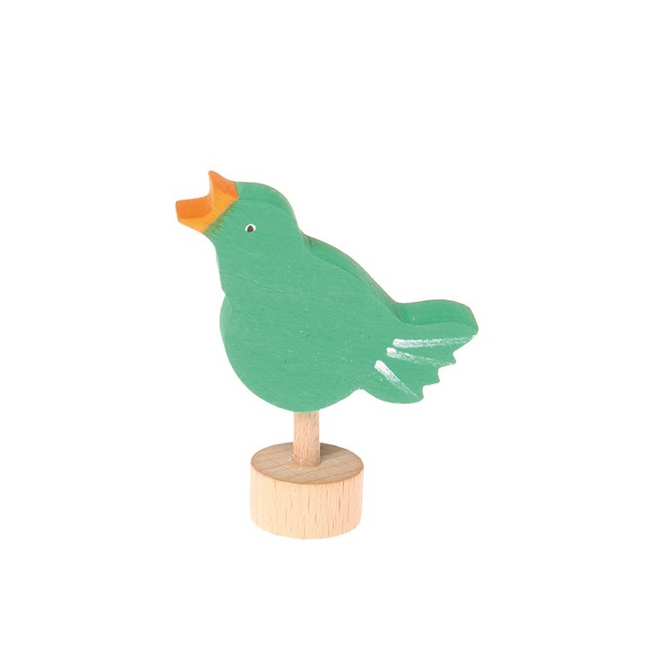 Figura de madera Pájaro cantando