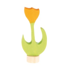 Figura de madera Tulipán amarillo