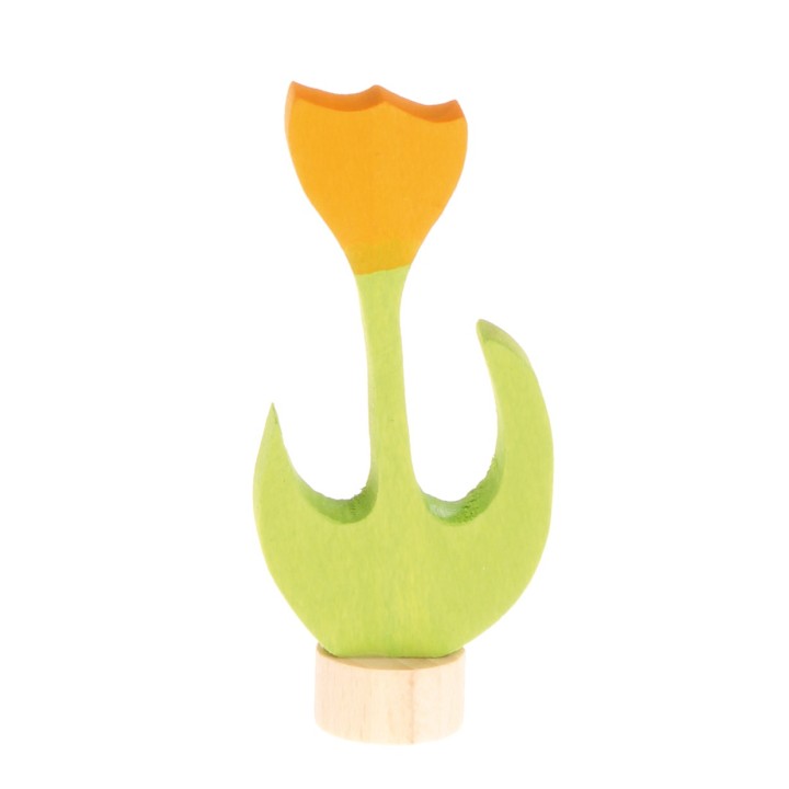 Figura de madera Tulipán amarillo