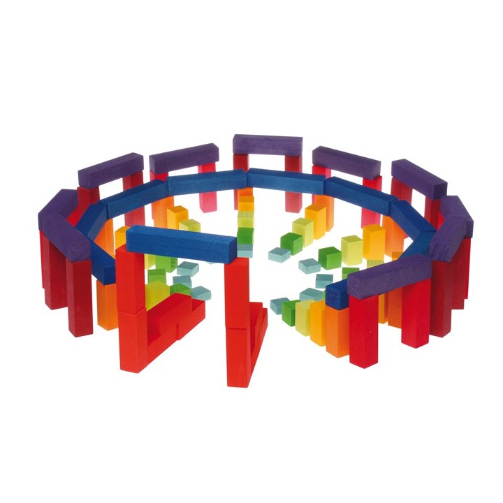 Bloques escalonados arco iris grimms