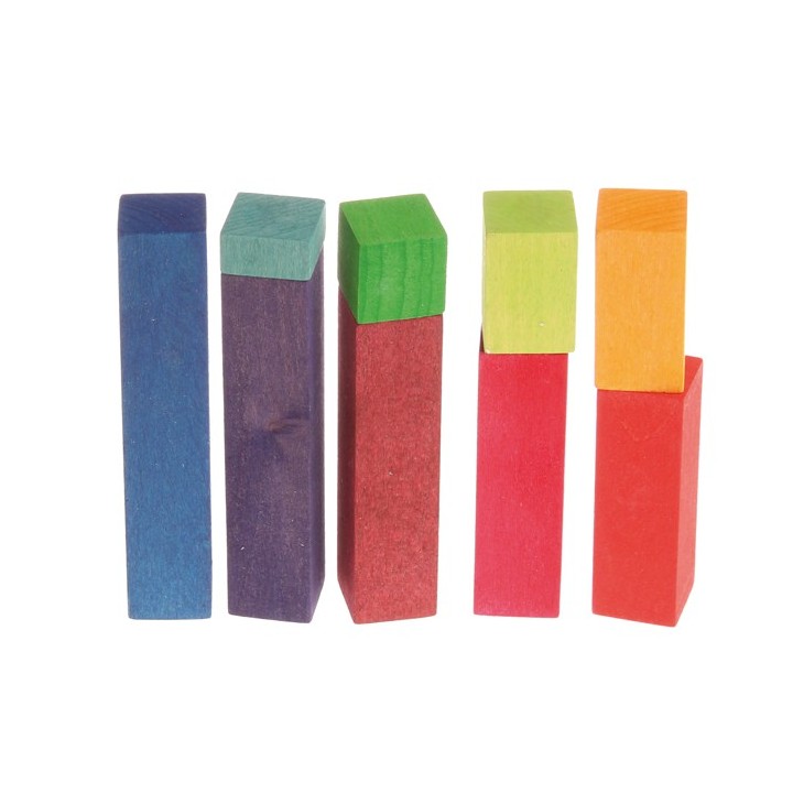 Bloques escalonados arco iris grimms