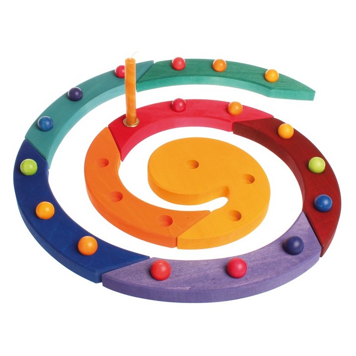 Espiral de madera arco iris