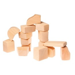 Bloques de madera natural