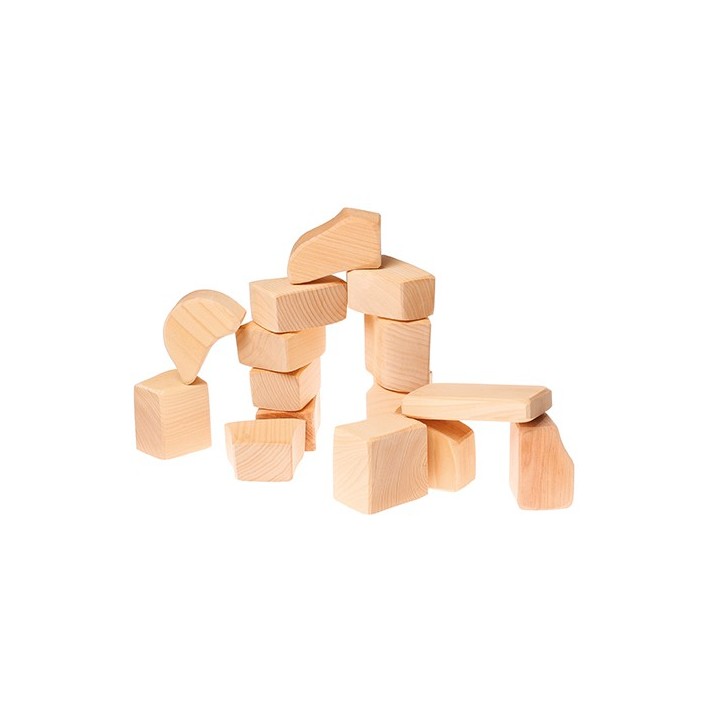 Bloques de madera natural