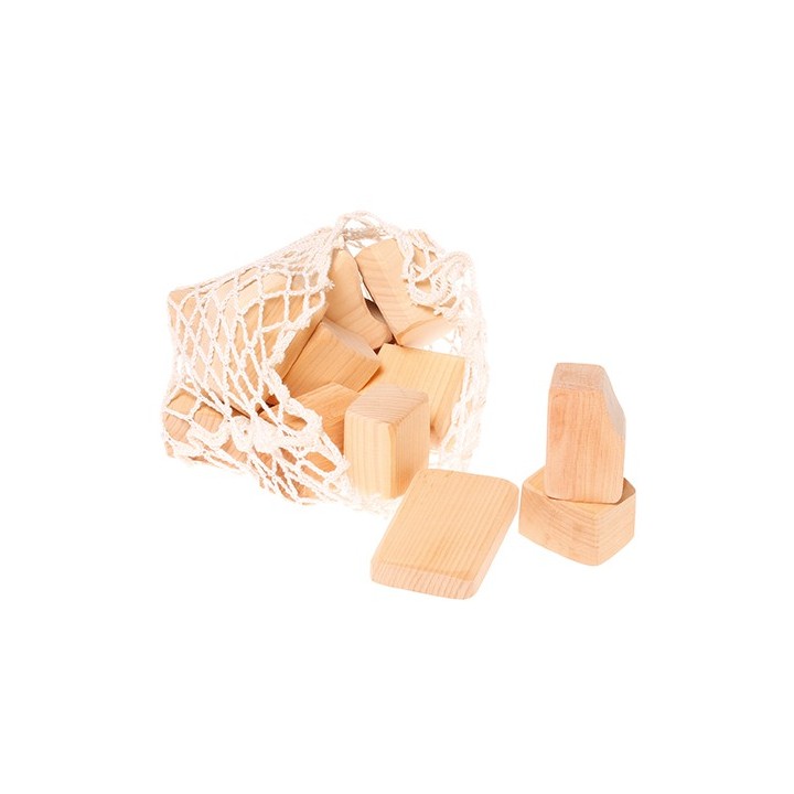 Bloques de madera natural