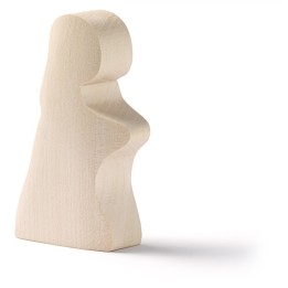 Muñeco de madera base - niña