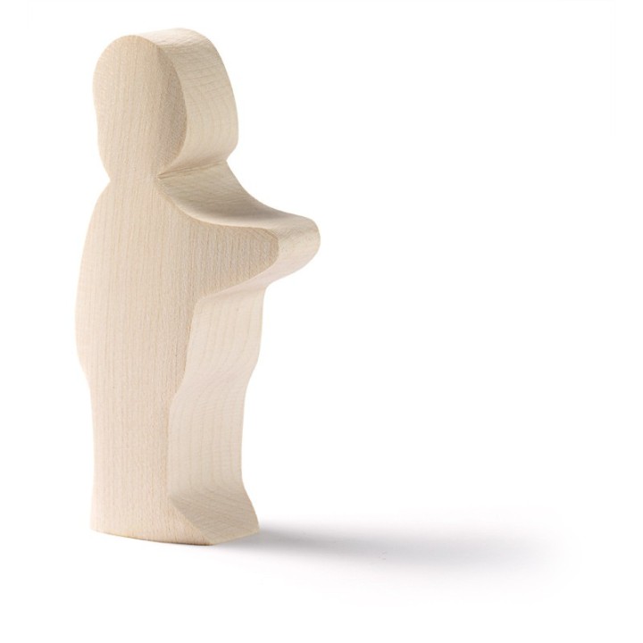 Muñeco de madera base - niño