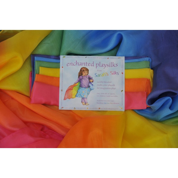 Pañuelo de juego de seda multicolor