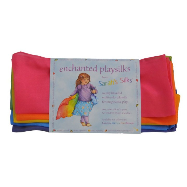 Pañuelo de juego de seda multicolor