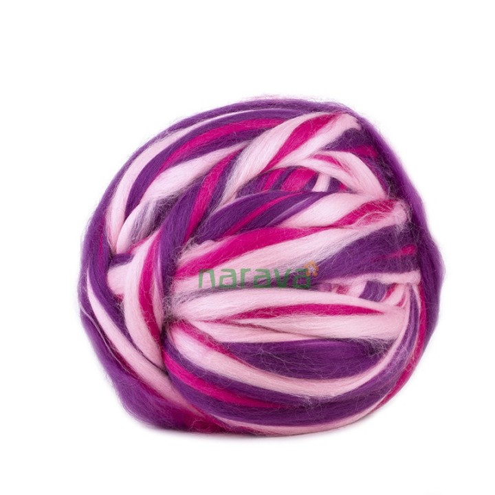 Lana cardada en cinta - multicolor