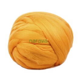 Lana cardada en cinta - amarillo dorado