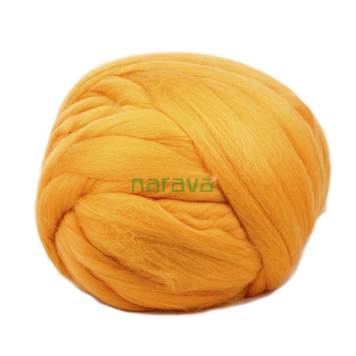 Lana cardada en cinta - amarillo dorado