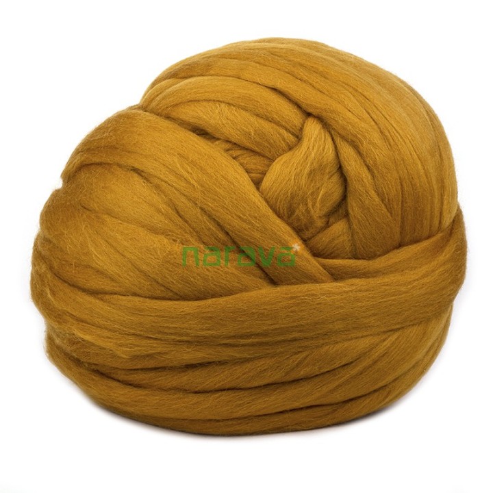 Lana cardada en cinta - ocre
