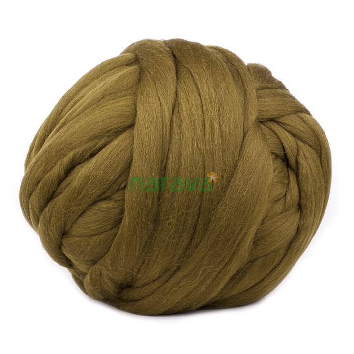Lana cardada en cinta - verde bosque