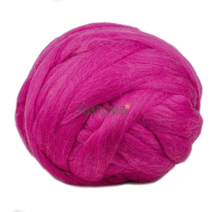 Lana cardada en cinta - fucsia