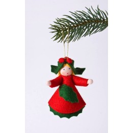 Muñeca acebo para colgar