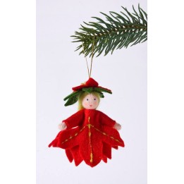 Muñeca flor de pascua para colgar