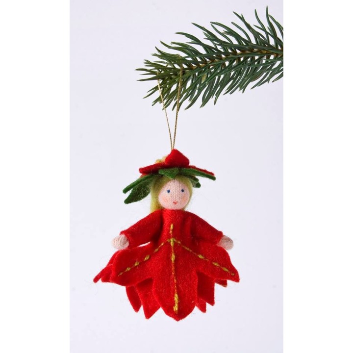 Muñeca flor de pascua para colgar
