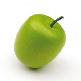 Manzana verde de madera