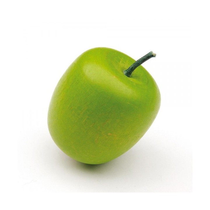 Manzana verde de madera