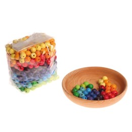 Bolitas de madera arcoiris 12 mm